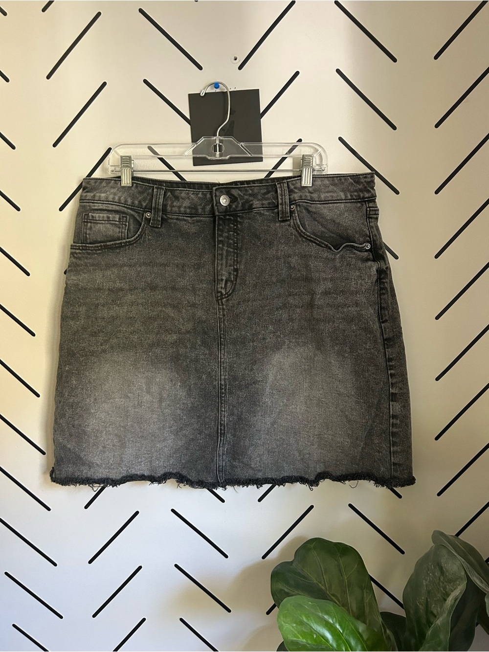 Old navy grey denim skirt stretch